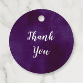 ひまわりパープルフローラサンキューブライダルシャワー フェイバータグ (裏面)