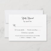 ひまわりパープル結婚式出欠カード 料理選択 出欠カード (裏面)