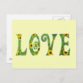 ひまわりヒッピーラブ ポストカード (正面/裏面)