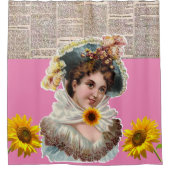 ひまわりビクトリアンシャワーカーテン シャワーカーテン (正面)