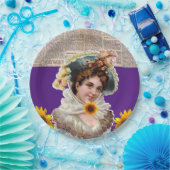 ひまわりビクトリアン紙プレート ペーパープレート (パーティー)