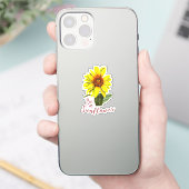 ひまわりビニールステッカー シール (スマートフォン)