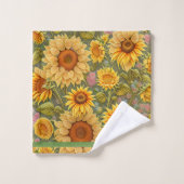 ひまわりビューティフルコレクシモダンョン バスタオルセット (ウォッシュタオル)