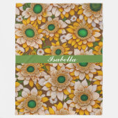 ひまわりビューティフルコレクシ人気があるョン フリースブランケット (正面)