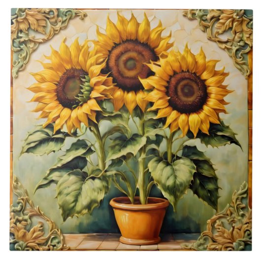 ひまわりビューティフルモダンコレクション タイル (正面)