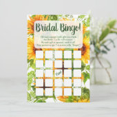 ひまわりビンゴブライダルシャワーゲーム 招待状 (スタンド正面)