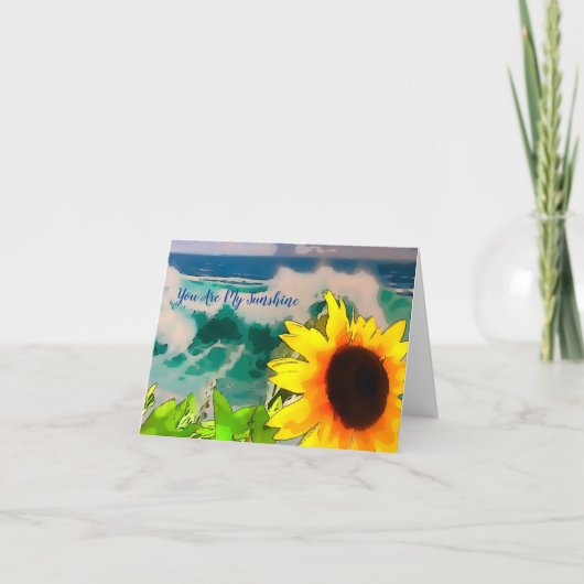 ひまわりビーチで私のサンシャインカード カード (正面)
