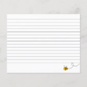 ひまわりビーブライダルシャワーレシピカード (裏面)