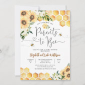 ひまわりビー両親からビーベイビーシャワー 招待状 (正面)