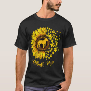 ひまわりピットブルママ犬の恋人 Tシャツ