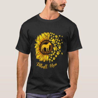 ひまわりピットブルママ犬の恋人 Tシャツ