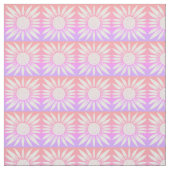 ひまわりピンクのタイル模様 ファブリック (見本)