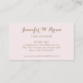 ひまわりピンクウィスクスプーンペストリーバッグシェフベーカリー 名刺 (裏面)