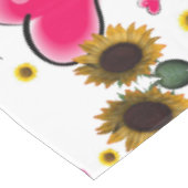 ひまわりピンクハートテーブルクロス テーブルクロス (アングル)