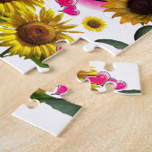 ひまわりピンクハートパズル ジグソーパズル (側面)