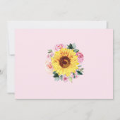ひまわりピンクフローラベビーガール誕生 案内状 (裏面)