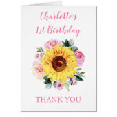 ひまわりピンクフローラ誕生日ありがとう (正面)