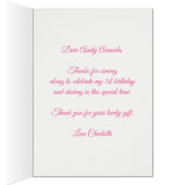 ひまわりピンクフローラ誕生日ありがとう (内側 (右))