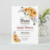 ひまわりピンクローズブライダルシャワー 招待状 (スタンド正面)