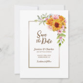 ひまわりピンク結婚フローラ セーブザデート (正面)