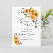 ひまわりピンク結婚ローズ セーブザデート (スタンド正面)