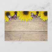 ひまわりピンク蝶ベビーシャワーおむつラッフル エンクロージャーカード (裏面)