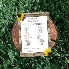 ひまわりピンク財布の赤ちゃんシャワーの中にあるものを 招待状