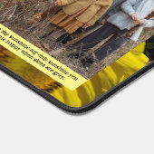 ひまわりファミリー写真パーソナライズされた文字 デスクマット (コーナー)