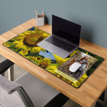 ひまわりファミリー写真パーソナライズされた文字