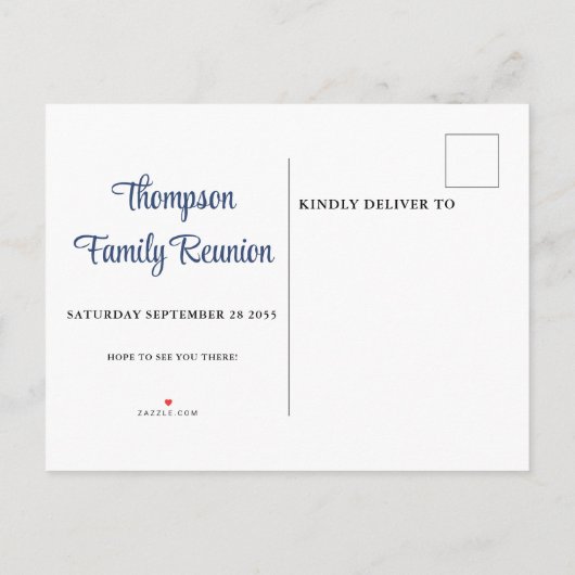 ひまわりファミリー懇親会日付の保存 案内ポストカード (裏面)