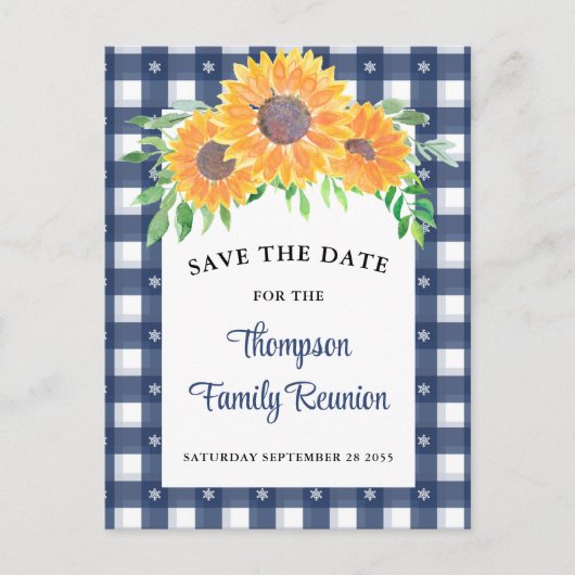 ひまわりファミリー懇親会日付の保存 案内ポストカード (正面)
