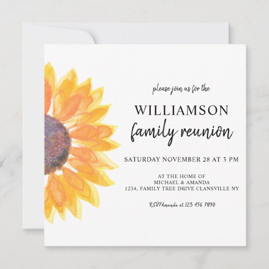 ひまわりファミリー懇親会 招待状 (正面)