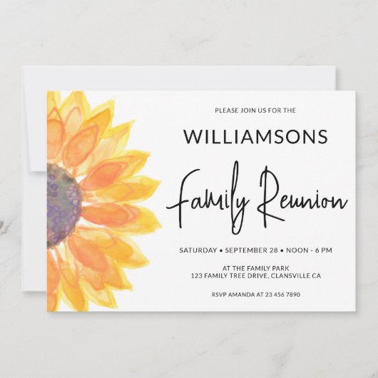 ひまわりファミリー懇親会 招待状 (正面)