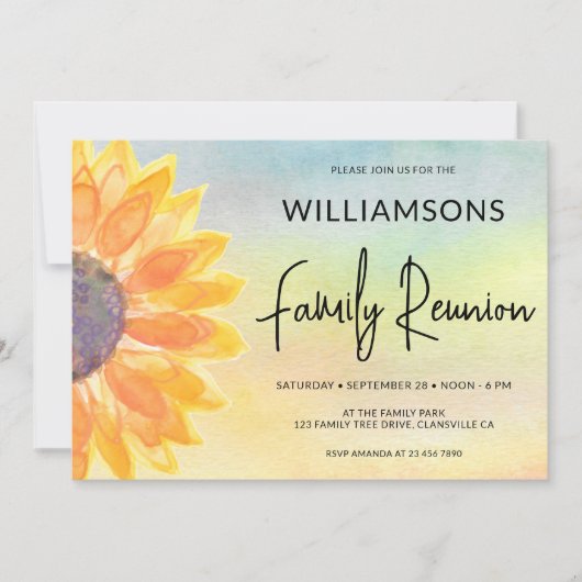 ひまわりファミリー懇親会 招待状 (正面)