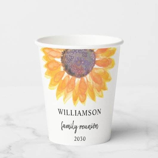 ひまわりファミリー懇親会 紙コップ (裏面)