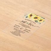 ひまわりファンシーは駆け落ち アクリル招待状 (レイダウン)