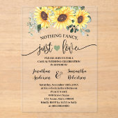 ひまわりファンシーは駆け落ち アクリル招待状 (正面)