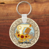 ひまわりファンシー美容師 キーホルダー (正面)