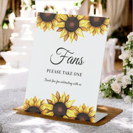 ひまわりファン結婚のフローラ台座看板 台座サイン