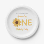 ひまわりファースト誕生日 ペーパープレート (正面)