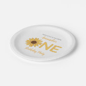 ひまわりファースト誕生日 ペーパープレート (アングル)