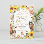 ひまわりファームアニマルサマー誕生日 招待状 (スタンド正面)