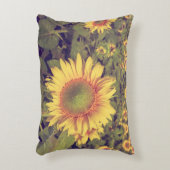 ひまわりフィルター効果付きレトロヴィンテージスタイル アクセントクッション (正面(垂直))