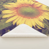 ひまわりフィルター効果付きレトロヴィンテージスタイル シェルパブランケット (3/4)