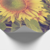 ひまわりフィルター効果付きレトロヴィンテージスタイル ラッピングペーパー (角)