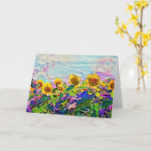 ひまわりフィールドアートノートカード カード (黄色い花)
