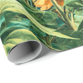 ひまわりフィールドイエローティール(緑がかった色)デクページフローラアート ラッピングペーパー (ロールコーナー)