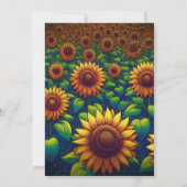 ひまわりフィールドオブジョイ誕生日フラットカード カード (裏面)