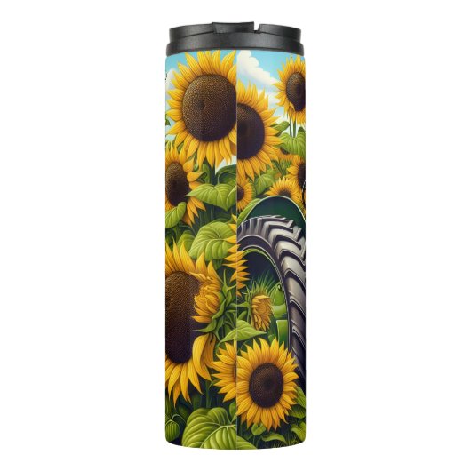 ひまわりフィールドグリーントラクターサマー タンブラー (裏面)