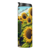 ひまわりフィールドグリーントラクターサマー タンブラー (回転右)